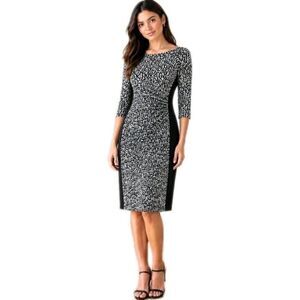Lauren Ralph Lauren Animal Print Sheath Dress Women's Size 8 Business Casual